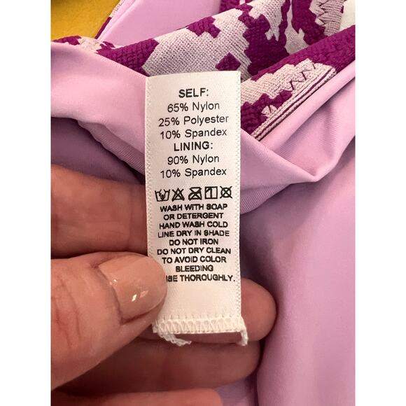 Wet Swimwear Jordan Houndstooth Bikini Top & Bikini Bottom Set Purple Small NWT - Picture 7 of 7